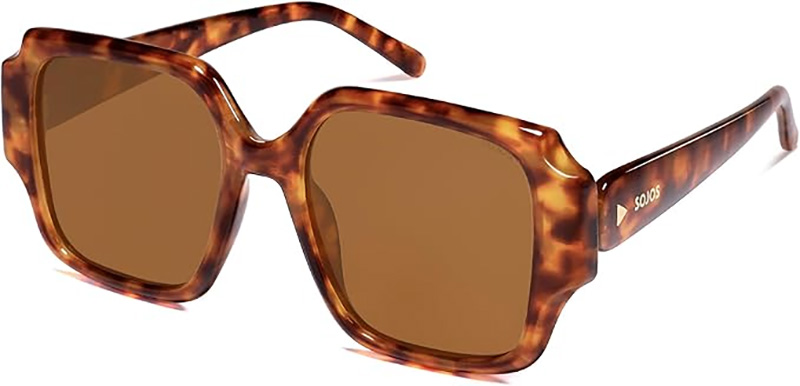 Sojos SJ2359 Big Retro Square Oversized sunglasses