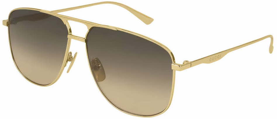Gucci GG0336S 001 Gold frame Brown lens