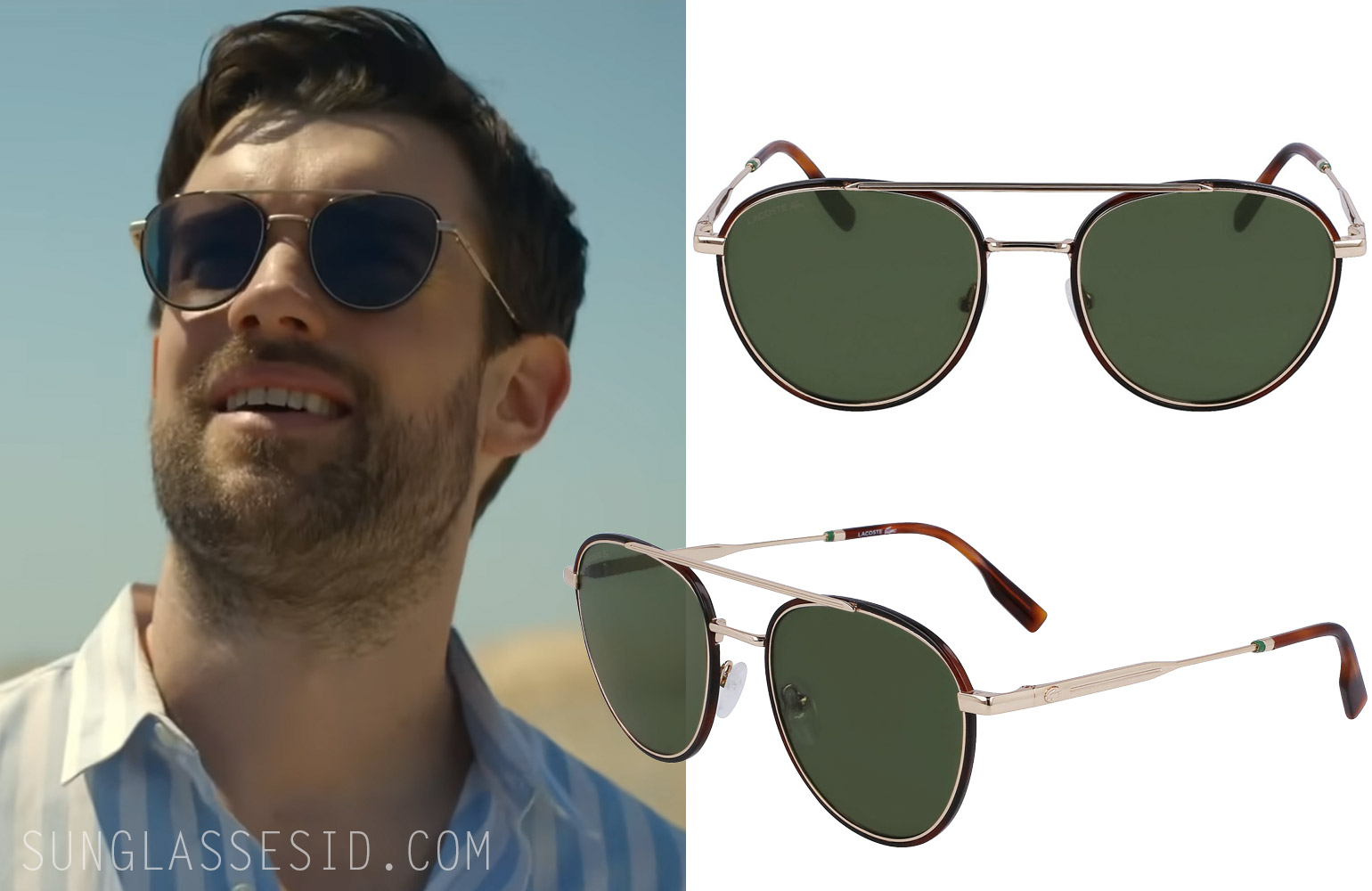 Lacoste sunglasses worn by Jack Whitehall in MAlice