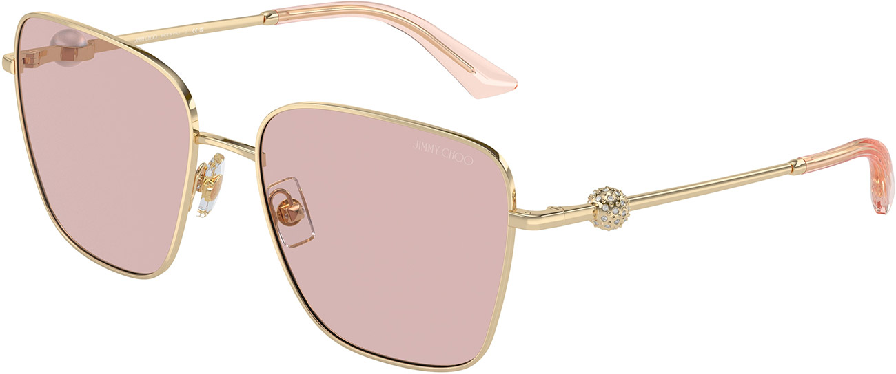 Jimmy Choo JC4005, Gold frame, Pink lenses