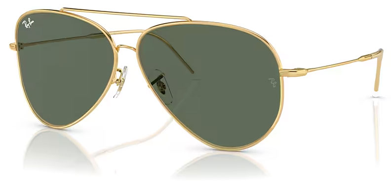 Ray-Ban RBR0101 Reverse Aviator 001VR Gold Green