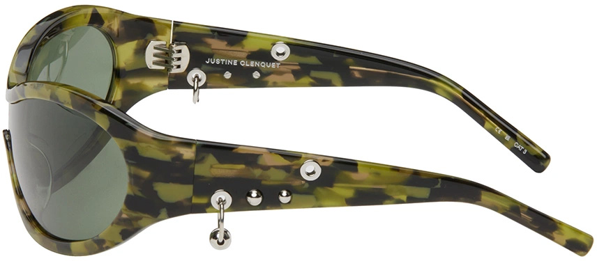 Justine Clenquet SSENSE Exclusive Khaki Jenny Camo sunglasses