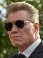 Holt McCallany wears American Optical Fletcher aviator sunglasses in the Netflix series The Waterfront.