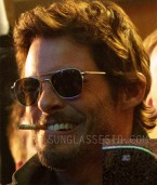 James Marsden wears American Optical Original Pilot sunglasses in the movie The D Train.