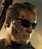 On a new poster for Terminator Genisys, Arnold Schwarzenegger wears a yet unidentified pair of black sunglasses