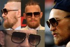 Conor McGregor wearing Dita Mach-One sunglasses at press conferences.