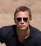 Daniel Craig, as James Bond, wearing Tom Ford 108 sunglasses