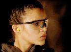 Michelle Rodriguez wearing Oakley M Frame glasses in the movie S.W.A.T.