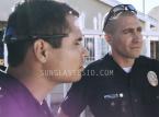 Michael Peña, as officer Zavala in the movie End of Watch, wears a pair of Oakle
