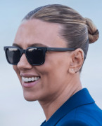 Scarlett Johansson wears Polaroid PLD6044 sunglasses on the set of the movie Jurassic World Rebirth.