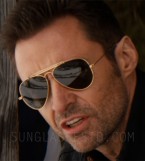 Hugh Jackman wears Ray-Ban 3030 Outdoorsman sunglasses in Eddie The Eagle.