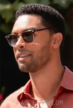 Regé-Jean Page wears Ray-Ban RB3016 Clubmaster Classic sunglasses in the movie You, Me & Tuscany.