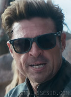 Karl Urban wears Ray-Ban RB2140 Wayfarer sunglasses in the 2025 movie Mortal Kombat II.