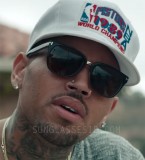 Singer Chris Brown wears Tom Ford Rock Vintage Wayfarer FT0290 sunglasses in the Jamie Foxx video You Changed Me.