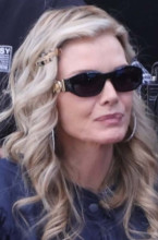 Michelle Pfeiffer wears Versace VE4361 sunglasses on the set of the series Margo's Got Money Troubles.
