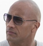 Dwayne Johnson wears metal or titanium sunglasses with black plastic rims and arms in Season 2 of Ballers.