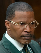 Jamie Foxx wears unique Dana Oval Gold eyeglasses in the 2023 movie The Burial.