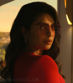 Priyanka Chopra Jonas as Nadia Sinh wears pink Dior Sostellaire1 sunglasses in the Amazon Prime series Citadel (2023).