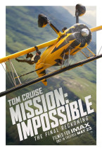 Esai Morales as Gabriel wears a pair of sunglasses during the red and yellow airplane sequence in Mission: Impossible - The Final Reckoning.