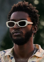 Jay Will wears Gentle Monster Tambu W1 sunglasses in the Paramount+ series Tulsa King (2023).