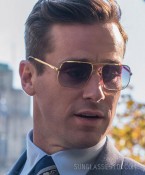 Armie Hammer wears gold sunglasses in On The Basis Of Sex (2019).