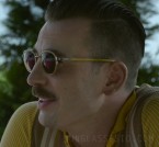 Chris Evans wears yellow Persol PO2471S Panto sunglasses in The Gray Man .