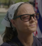 Jodie Foster wears Ray-Ban 4089 Balorama glasses in the 2023 movie Nyad.