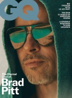 Brad Pitt wears Vintage Ray-Ban Aviator sunglasses on the GQ Cover of September October 2019.