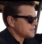 Matt Damon wears a pair of Spectaculars Benjamin sunglasses in Ford v. Ferrari.