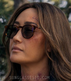 Maggie Q wears brown sunglasses in the series Ballard.