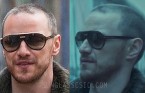 James McAvoy wears black and gold Tom Ford Dimitry 0334S sunglasses in Atomic Blonde.