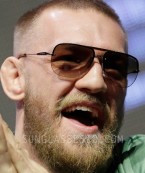 Conor McGregor wore Tom Ford Nils sunglasses at a UFC 202 mixed martial arts news conference, in Las Vegas 7 July 2016.
