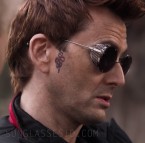 David Tennant wears Valentino VA2003 sunglasses in Good Omens.