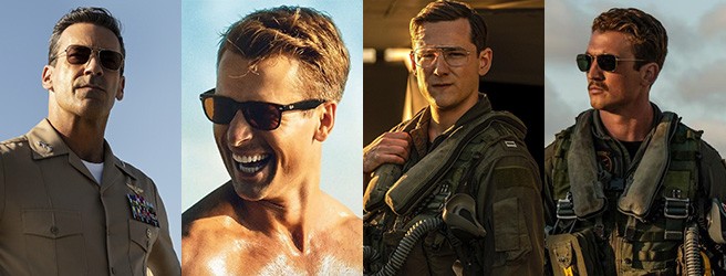 Top Gun Maverick sunglasses Jon Hamm Miles Teller