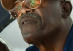 Samuel L. Jackson wears gold Akoni Helios sunglasses in the movie Just Play Dead.
