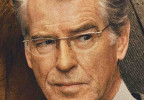 It looks like Pierce Brosnan is wearing Augusto Valentini 7261 eyeglasses in the movie Black Bag.