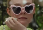 Elle Fanning wears I Do Crew wedding party sunglasses in the AppleTV+ series Margo's Got Money Troubles.