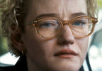 Julia Garner wears a pair of Jacques Marie Mage HISAO eyeglasses in the movie Weapons.
