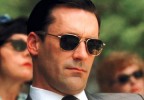 Jon Hamm, as Don Draper, wearing RE Aviator sunglasses in the series Mad Men
