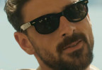 Michele Morrone wears Ray-Ban RB2242 Wayfarer Oval sunglasses in the Netflix series The Gentlemen