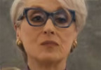 Meryl Streep wears blue Tiffany TF2271 eyeglasses in The Devil Wears Prada 2.