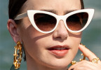 Lily Collins wears L.G.R Orchid Bold cat-eye sunglasses in Season 5 of Emily in Paris.