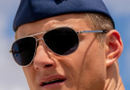 Alexander Ludwig wears Tom Ford Marko FT0144 sunglasses in the 2020 movie Operation Christmas Drop.