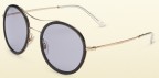 Gucci 4252/N/S, gold frame, dark grey rims and grey lens