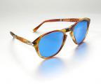 The actual Persol 0714's from Steve McQueen with custom blue lenses