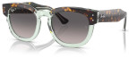 Ray-Ban RB0298S Mega Hawkeye Havana on Transparent Green with Polarized lenses