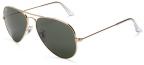 Ray-Ban 3025 Aviator, with gold (arista) frame and gray lenses