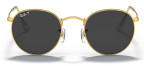 Ray-Ban RB3447 Round Metal Polished Gold / Black Polarized