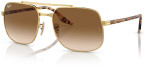 Ray-Ban RB3699, Polished Arista Gold, Brown Gradient Lens