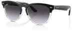 Ray-Ban RB4471 Iris, Black on Transparent / Grey Gradient Blue Lens (66308G)